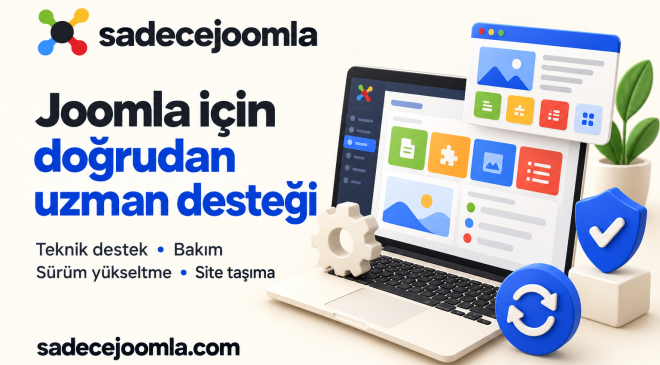 SadeceJoomla, Joomla sitelerine teknik destek ve geliştirme hizmetleri sunuyor